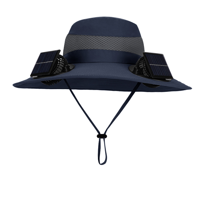 Solar Charging fan Cap hat Outdoor Portable Camping Fishing Hiking Sunscreen Fisherman Hat Solar Fan Cap with Fan Suitable Wide Brim Hats Bucket Hats 