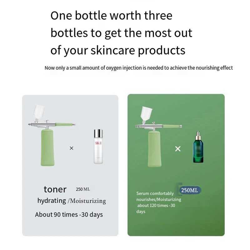 USB Charging Spray Face Humidifier High Pressure Humidifier Refuel Oxygen Injector Spray Gun XJ250607