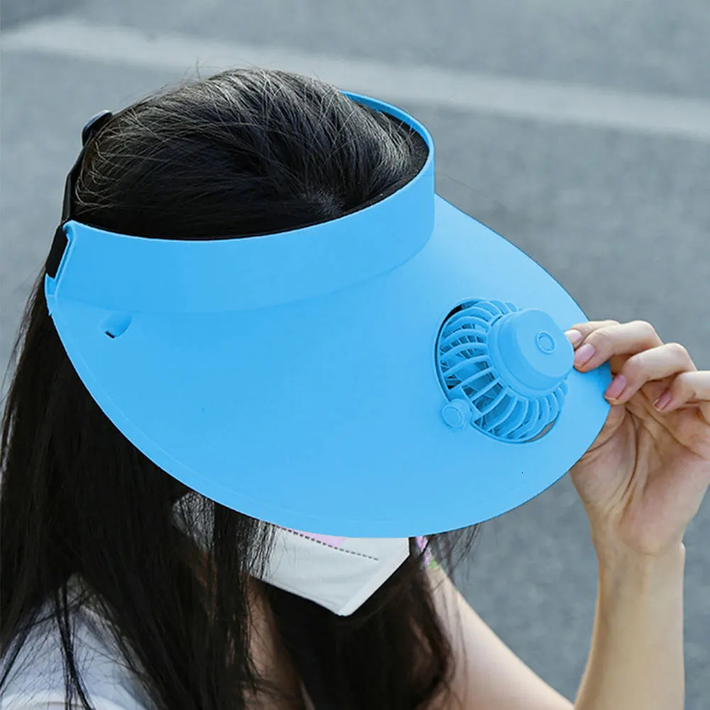 Sun Visor Hat with Fan Solar USB Charging Sun Protection Hat Breathable Summer Cooling Fan Hat for Outdoor Camping Fishing 250603