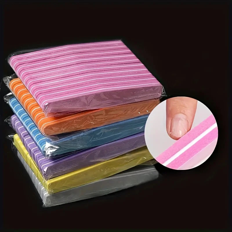12/20pcs 100/180 Grit Nail Buffer Block Nail Polishing Files Buffer Sponge Sanding Washable Nail Polish Blocks UV Gel Pedicure 250605