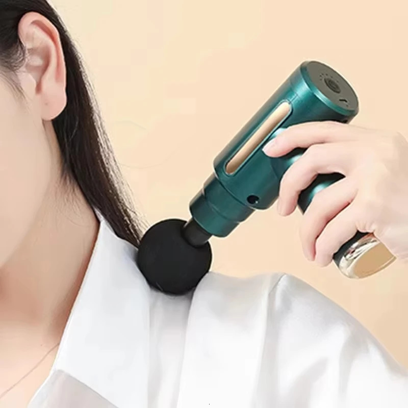 Portable Fascia Gun Button Tissue Massage Mini Lightweight and Adjustable Speed Massage Equipment Suitable for the Whole Body 250605
