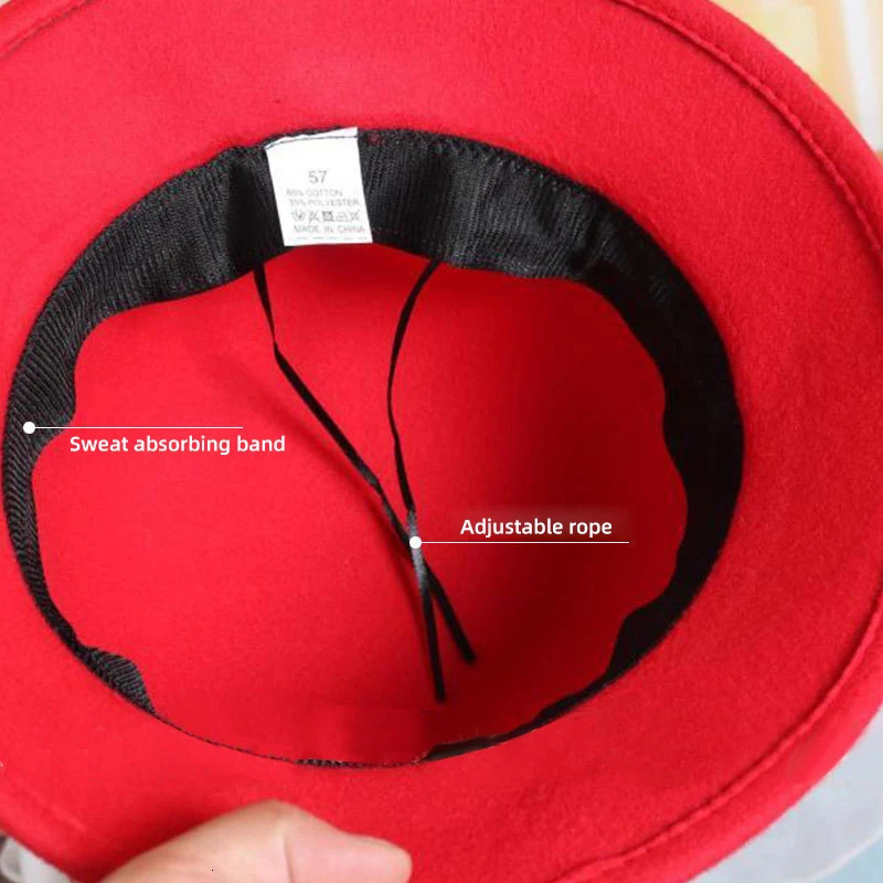 Vintage Ladies Brim Bucket Hat Elegant Women Round Bowler Cap Wool Pearl Fedoras Hat 250605