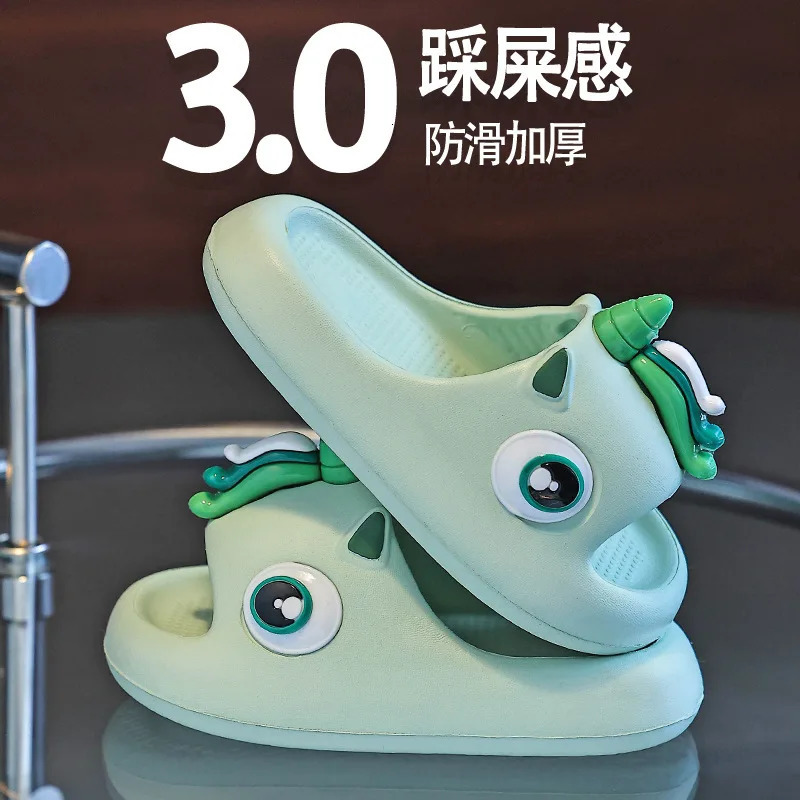 Unicorn 3D Girls Boys Slippers Summer EVA Bath Pool Children Slippers Waterproof Soft Sole Non Slip Kids Beach Shoes 250604