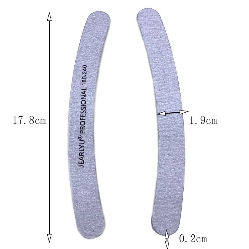 100/180/240 Nail File Professional 10Pcs/lot Portable Manicure Pedicure All UV Gel Banana Grey Pilniczek Do Paznokci Disposable 250605