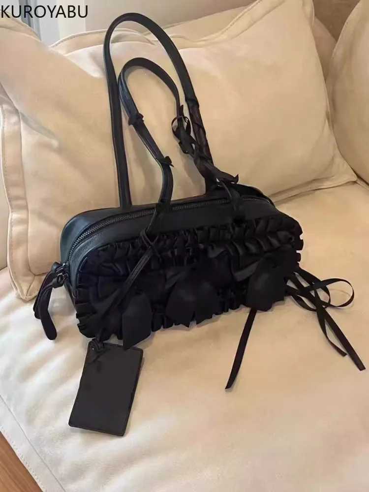 Cute Bow Design Underarm Bags for Women 2025 New Arrive Y2K Korean Style Handbags and Purses Pu Leather Sweet Shoulder Bag XJ250605