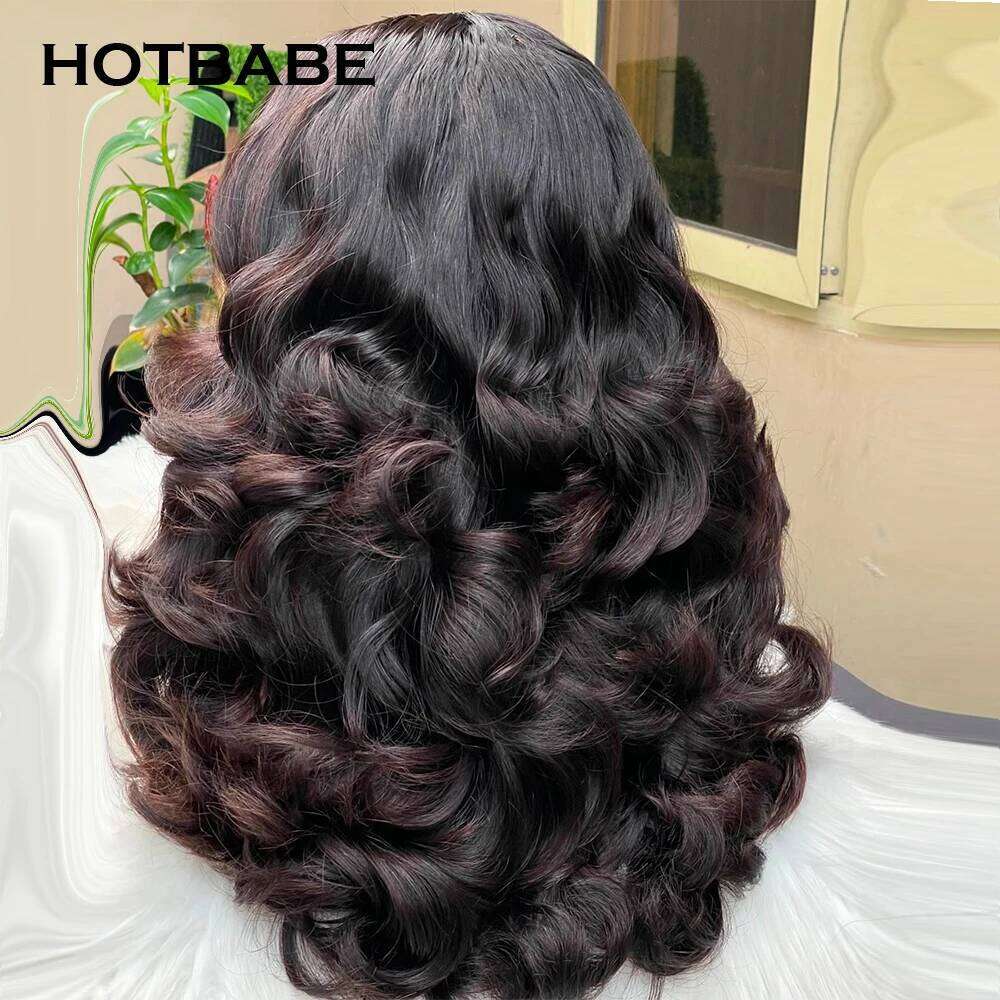 400 Density Bouncy Curly Super Double Drawn Glueless Wigs Human Hair 13x6 Frontal Preplucked Wear And Go HD Lace Wig