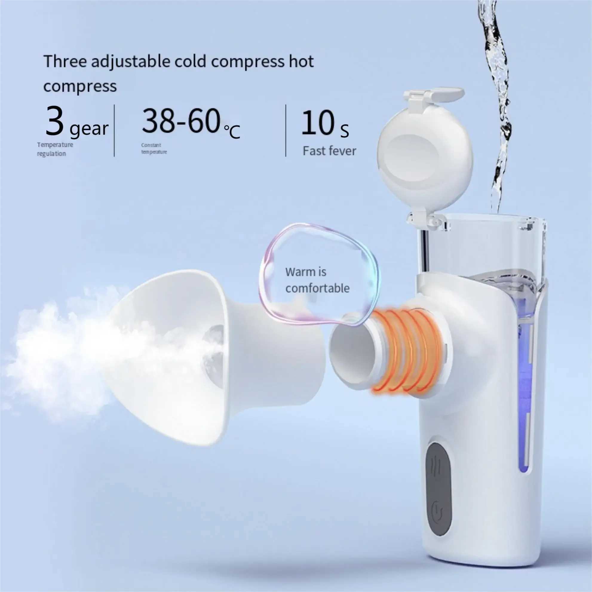New Nano Sprayer Hot Cold Eye Facial Vaporizer Mini Portable 15ML Face Steamer for Eyes Warm Care Facial Cool Moisture XJ250607
