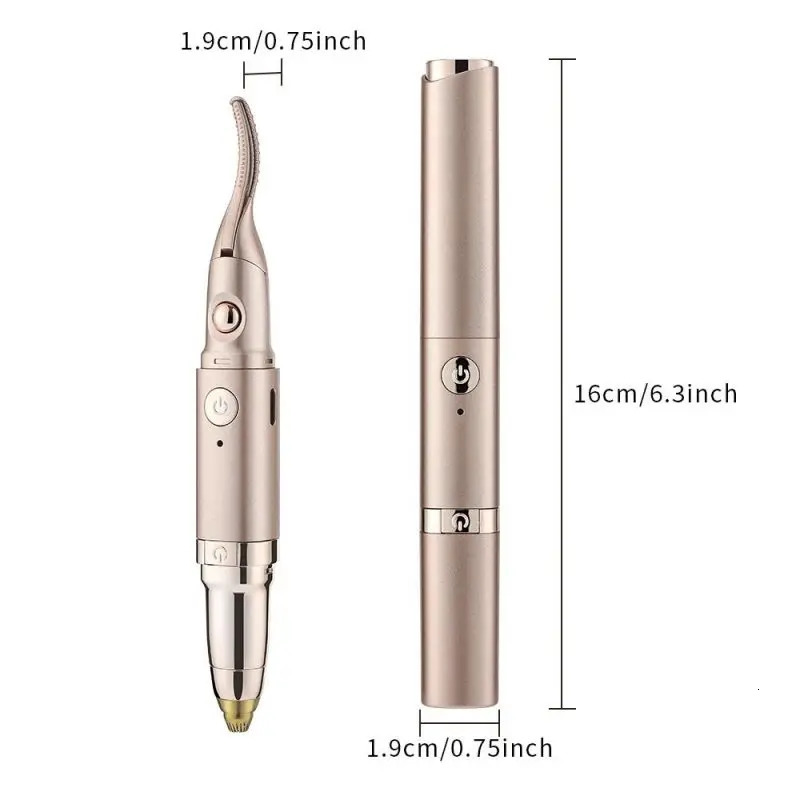 1 heating eyelash curler multifunctional 2-in-1 electric eyelash curler and trimmer eyebrow shaver ear and nose hair trimmer 250604