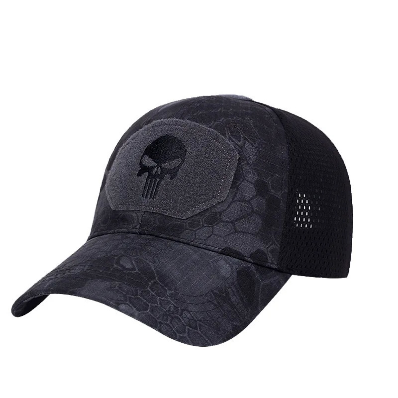 Spring And Summer Military Fan Outdoor Camouflage Baseball Net Hat Special Forces Tactical Camouflage Cap Skull Shade Cap 250603