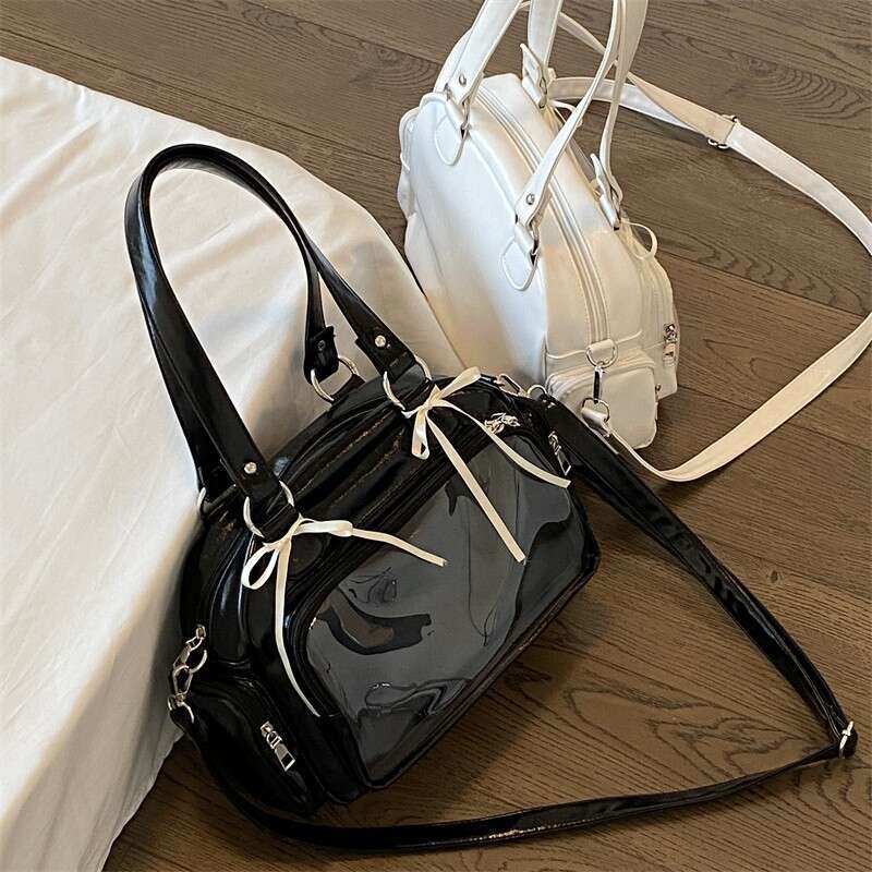 New Cute Badge Pain Bag Fashion Versatile Handbag Bowling Crossbody Backpack