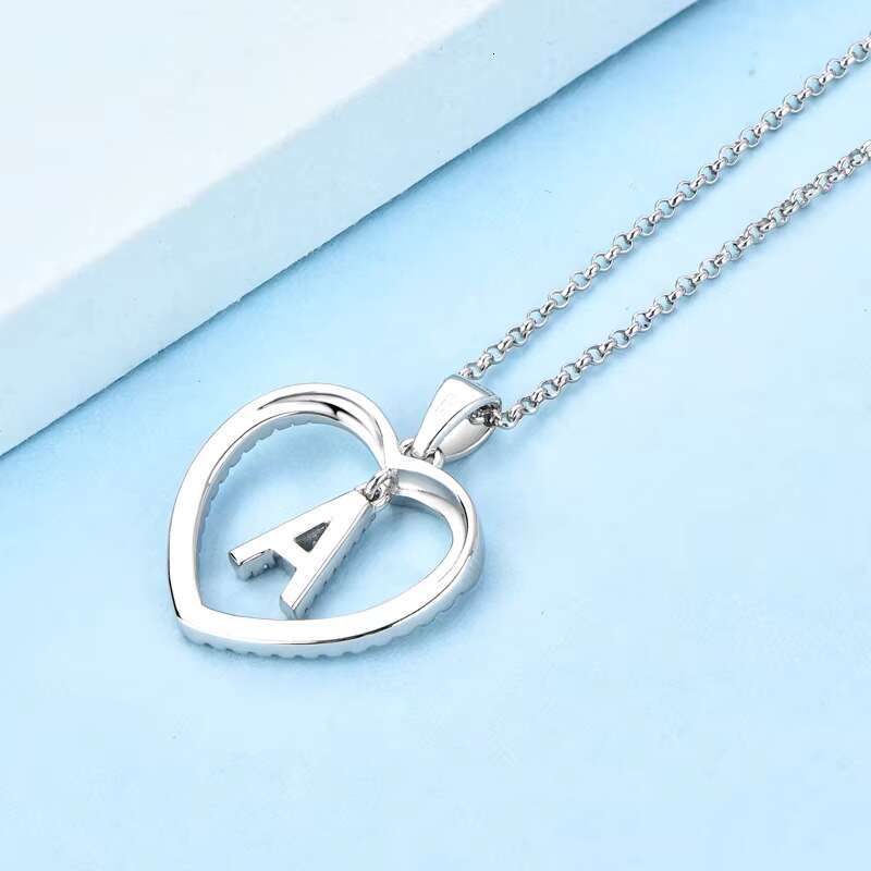 925 Silver Gold Letter a to Z Script Name Necklace Pendant Necklaces Alphabet 26 Capital Initial Letters Necklace