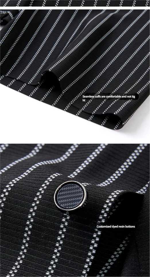 Summer striped short-sleeved t-shirt half-sleeved tops T-shirt with half open collar mens ice silk without trace polo shirtXJ250605