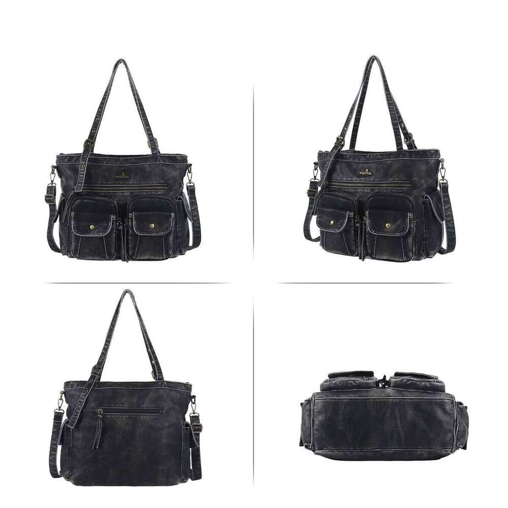 Women Handbags Large Top-handle Fashion Satchel Multi-Pockets Shoulder Hobos Phone Pack Tote Bag