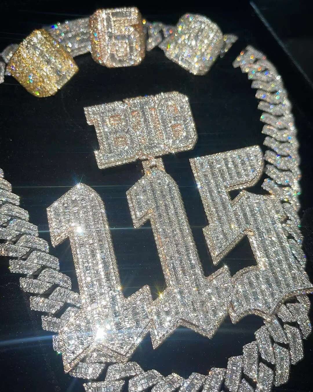 Hip Hop 925 Silver Custom Pendant Iced Out Jewelry VVS Moissanite Diamonds Custom Necklace Initial R Pendant
