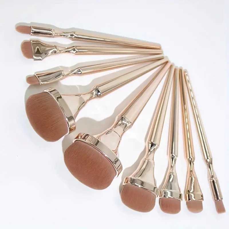 9 Golden Oval Makeup Brushes Foundation B Traceless Makeup Brush Set Eyeshadow Brush Set W250605