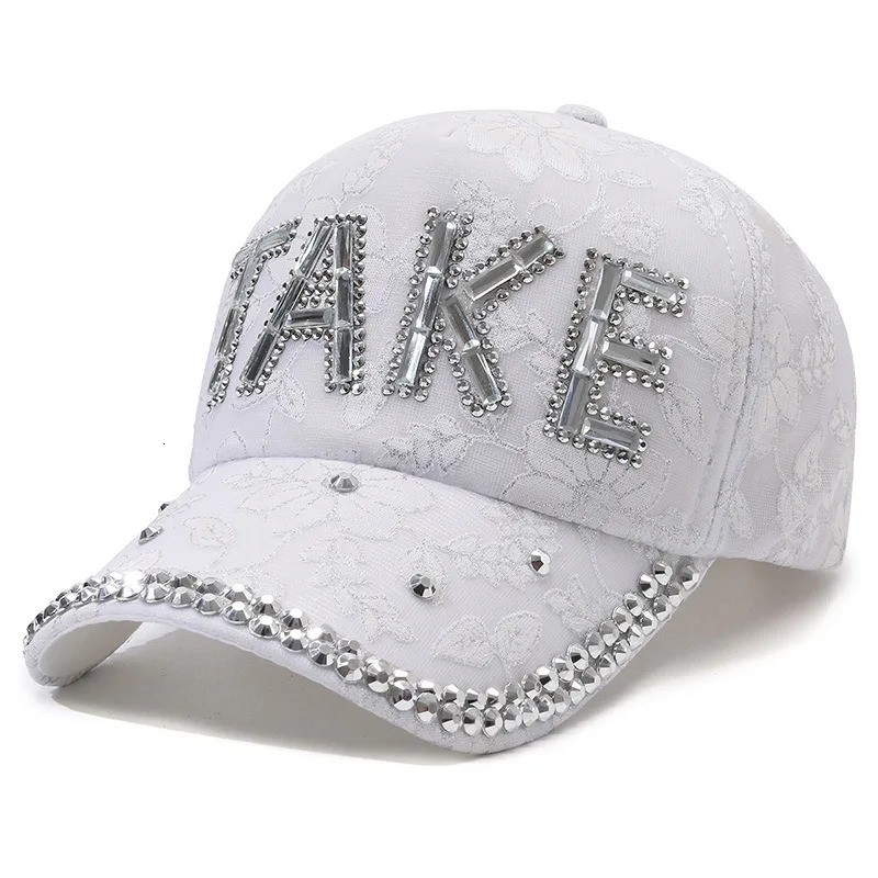 Rhinestone Embellished Fashion Baseball Cap - Stylish Street Style Trucker Cap for Sun Protection - Adjustable Breathable 250603
