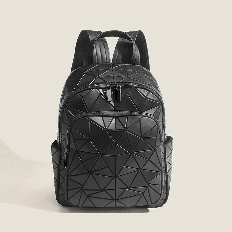 New Korea female Backpacks Women Large Capacity Geometric Female Drawstring Holographic Backpack School Bag
