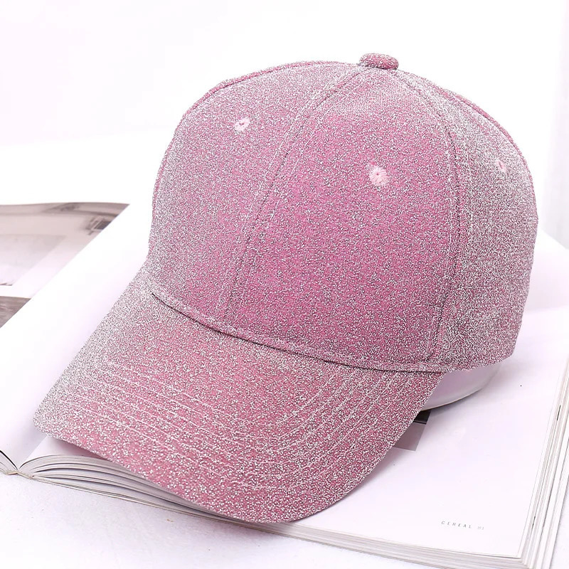 Flash Diamond Baseball Hat European and American Mens and Womens Fashion Gradient Sequin Curved Edge Hat 250603