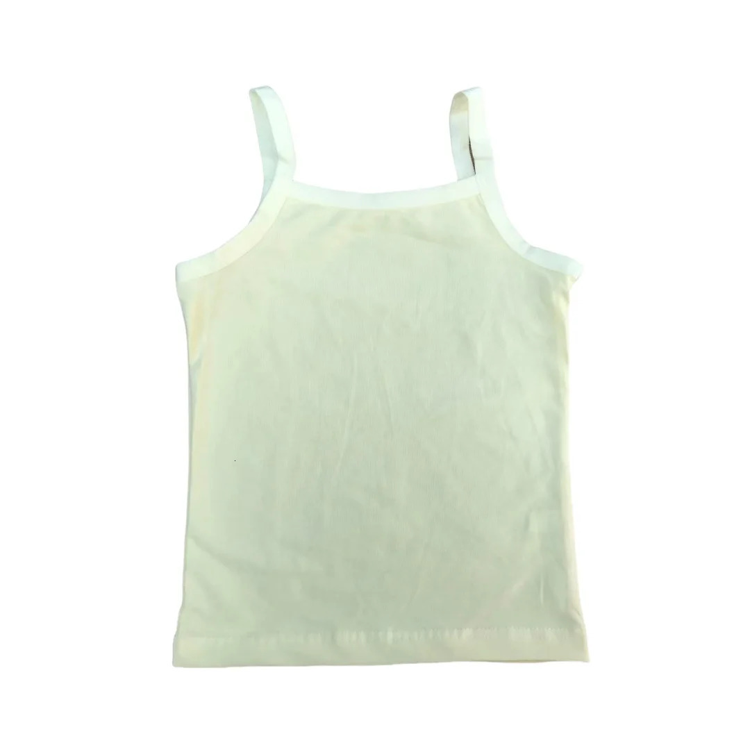 3pcs/Lot Kids Solid Color Singlet Breathable Underwear Gir Cotton Undershirts Soft Tank Tops for Baby Girl Size 2-8T 250604