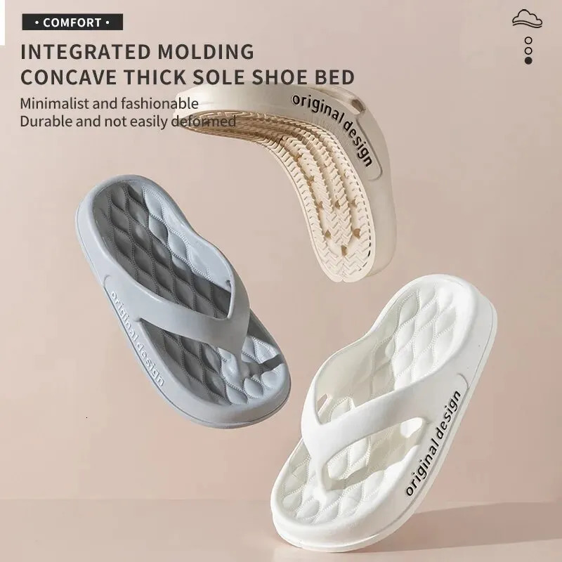 Womens Platform Non-slip Slippers Solid Color Indoor Flip FlopsWomens Footwear ZYT2438 250605