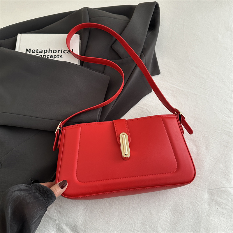 designer 2025 Spring Casual Simple Retro New Fashion Trend Niche Design Women's Bag Commuter Shoulder Crossbody Bag