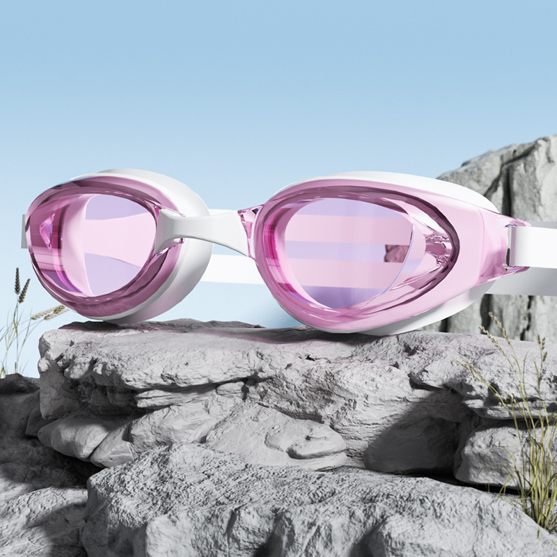 New Goggles for Adults Men and Women HD Waterproof Anti-Fog Swimming Glasses Professional Diving Fashion Swim Cap Set