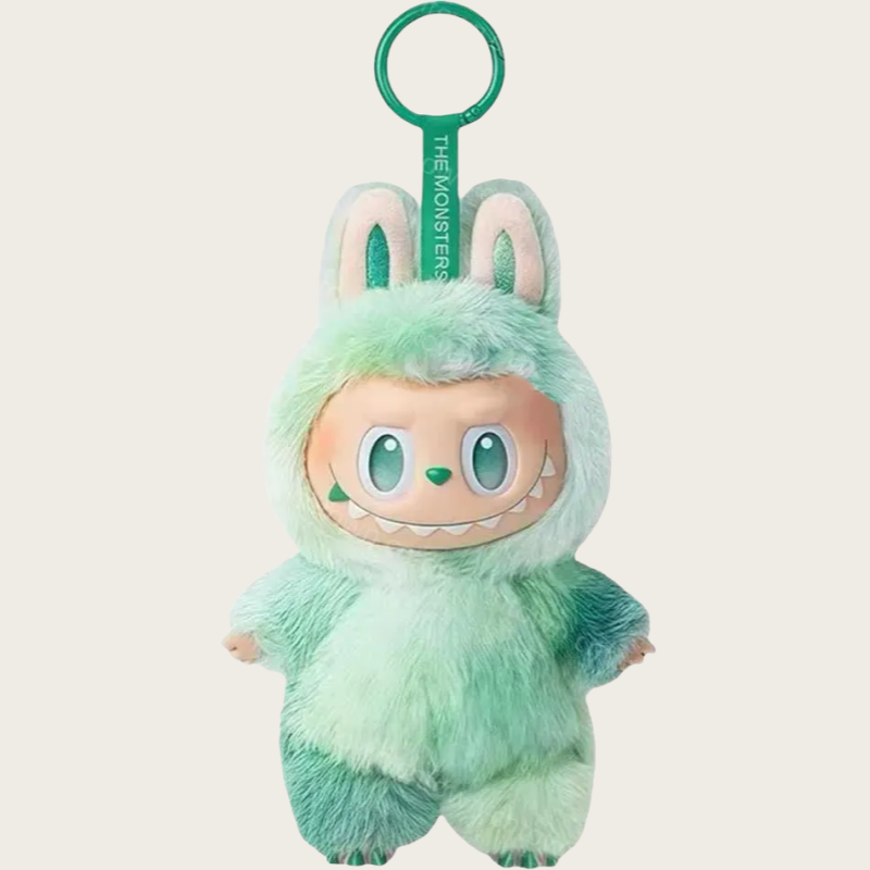 Labubu cola keyring heartbeat macaron keychains blind box cute monster figure keychain action character plush doll 7colors bag charm gift ph07