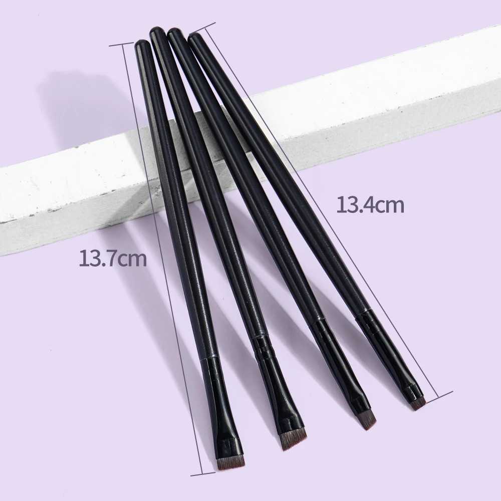MAANGE 4 Pieces Eyebrow Contour Makeup Brush Eyeliner Brush Portable Small Angle Eyebrow Brush For Female Makeup Beauty Tool W250605
