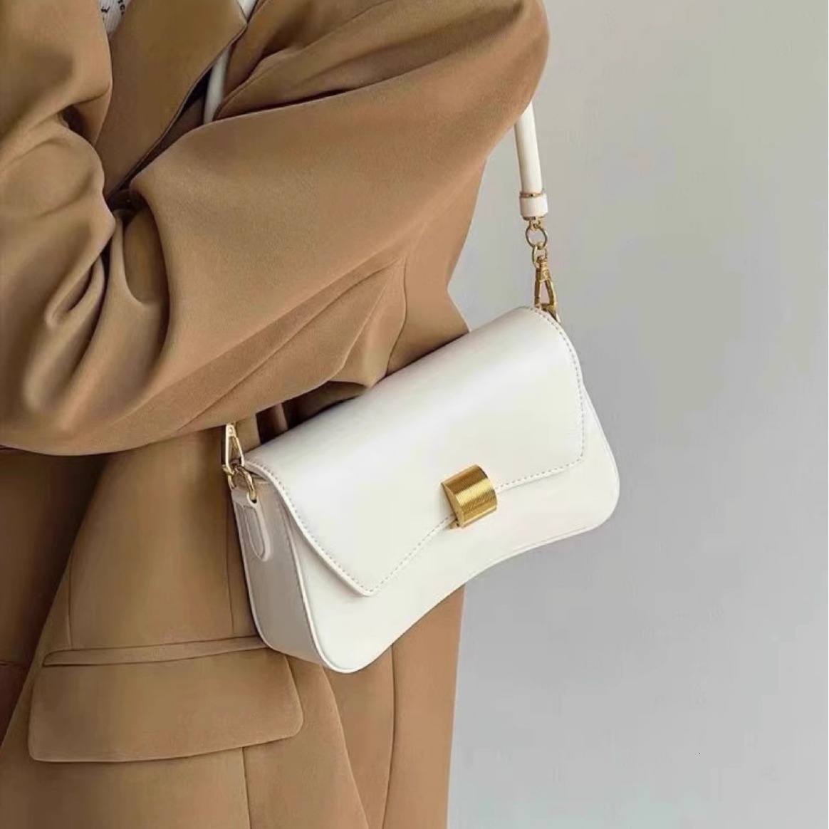 New women's rectangular bag retro armpit bag designer large capacity women's shoulder crossbody bag women's handbag