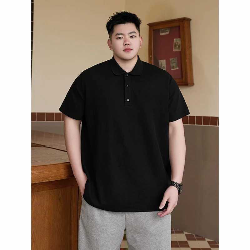 Polo Shirt Men Plus Size 1XL-7XL 110-175kg Short Sleeve Polo T Shirt Loose Polos Oversized Tops Big Size Men Clothing XJ250605