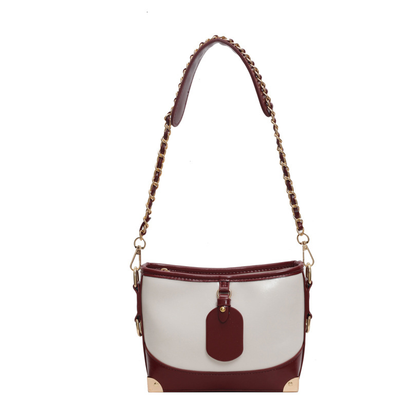 Free Shipping Designer Bag High End Korean Fashion Contrasting Single Shoulder For Women In Summer 2025 New Large Capacity Commuting Diagonal Cross Bu