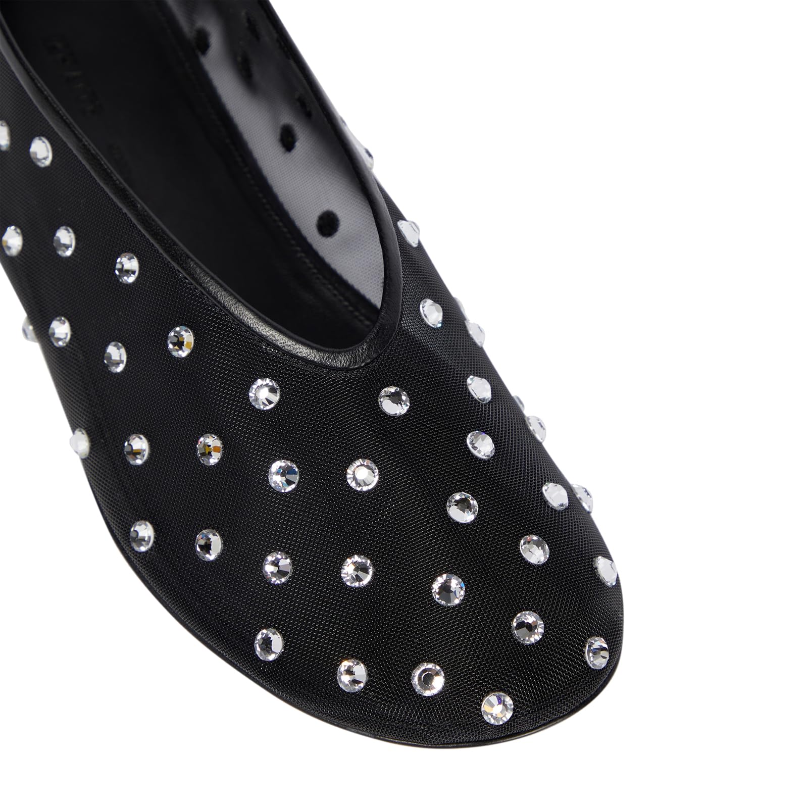 arqa crystalembellished mesh flats rhinestone ballet flat slip on ballerina shoes comfortable casual gauze shoe