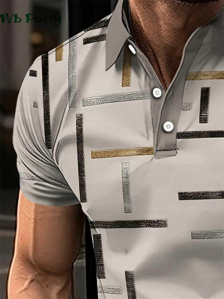 Simple Graphic T shirts Polo T shirt Men Lapel T-shirts for Men Fashion Casual Mens Shirts Mens Clothes Simple 3D Print Tops XJ250605