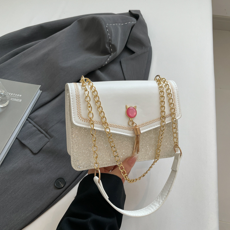 designer 2025 Spring New Fashion Casual Textured Stylish Small Square Bag Niche Design Trendy Women's Shoulder Crossbody Bag