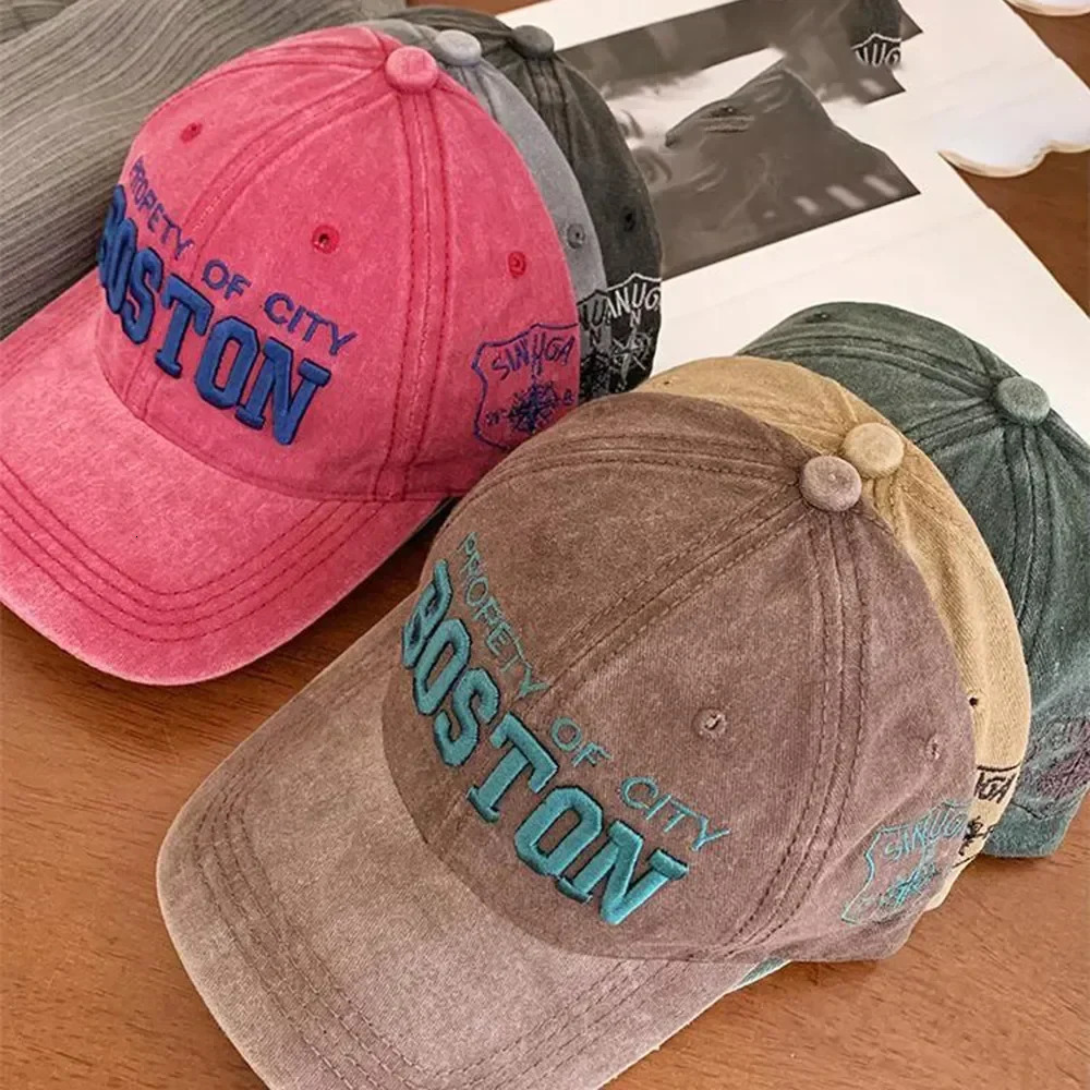 Korean Style Retro Baseball Cap Letter Embroidered Soft Top Versatile Casual Sun Protection ed Cap 250603