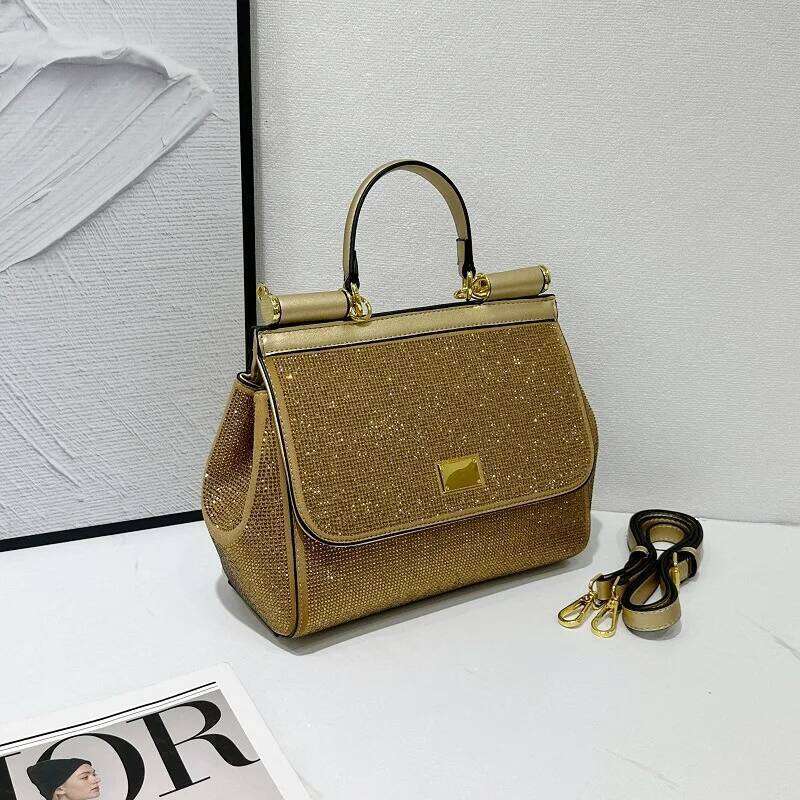 Women's New Rhinestone Handbag Classic Fashionable Versatile Ladies High Quality Shoulder Female Crossbody Bag 2025/06/05