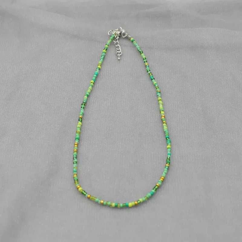 Simple Seed Beads Strand Choker Necklace for Women String Collar Charm Colorful Beaded Necklace Handmade Bohemia Femme Jewelry XJ250604