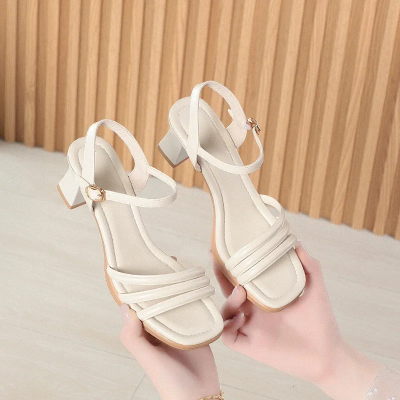 Casual Summer Wear Temperament High Heels For Womens Shoes Versatile OneLiner Fashion Elegant Comfortable 250605