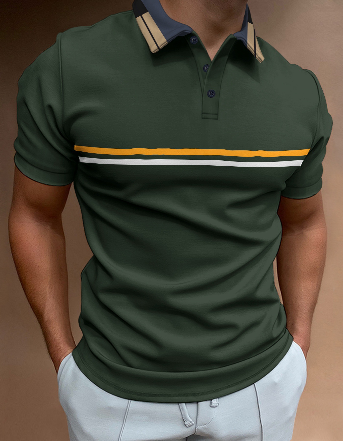 Designer Polo Shirts Men Short Sleeve Polo Shirt, Stylish Summer Office Apparel, Available in Sizes M-3XL
