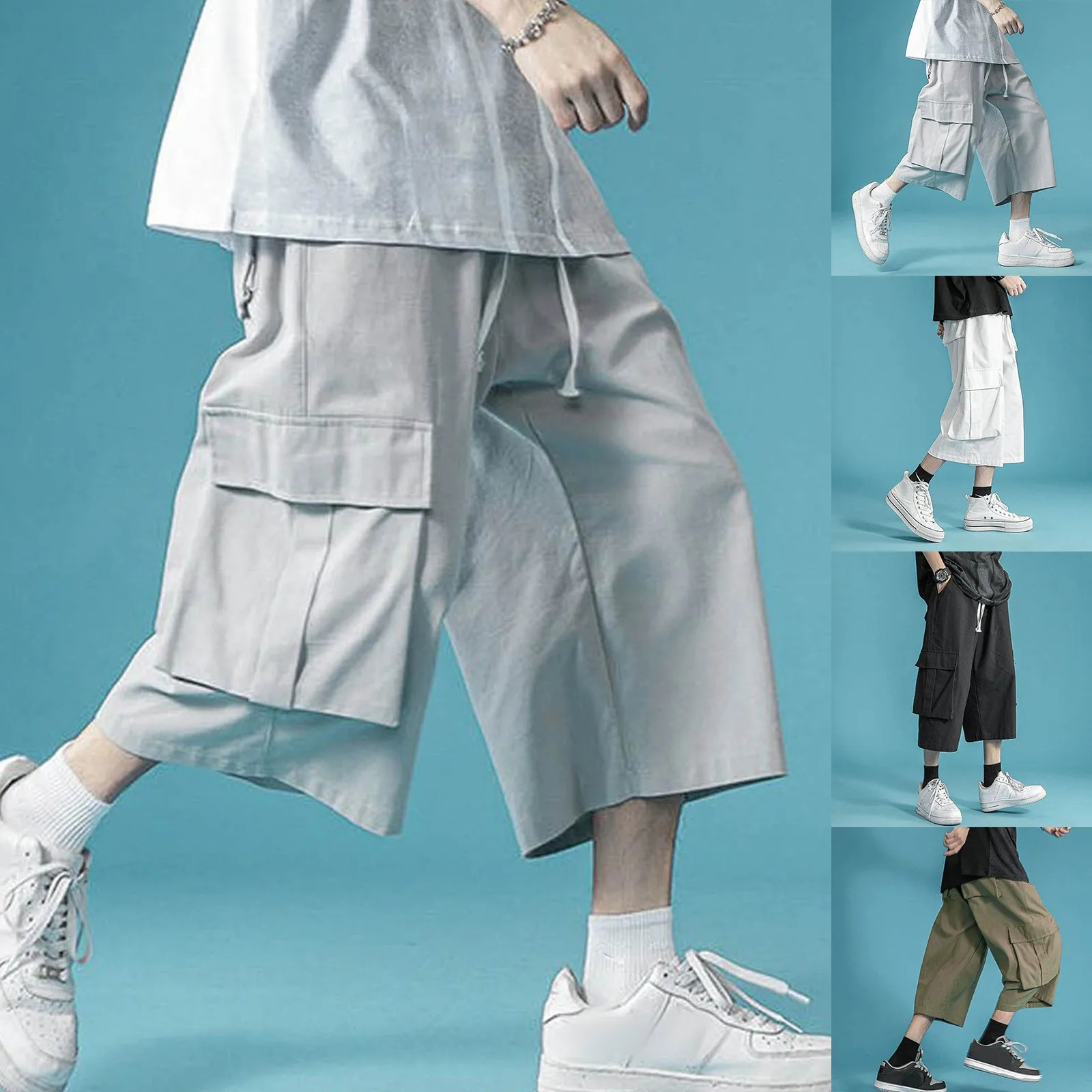 Breathable Drawstring Surfing Beach Pants MenS Shorts Casual Denim Shorts With Pockets Plus Size Casual Pants Mens Clothing 250530