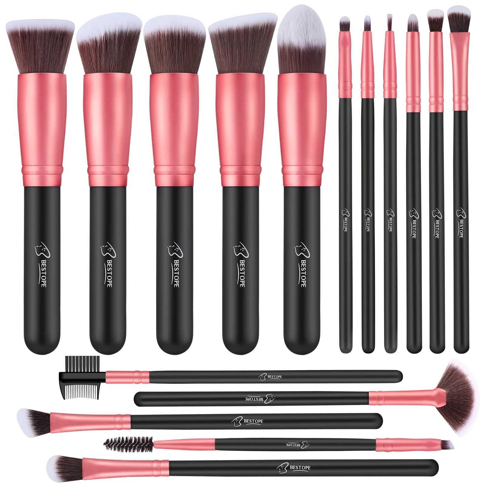 BESTOPE PRO Makeup Brushes Makeup Brush Set - 16 Pcs Premium Synthetic Foundation Concealers Eye Shadows Makeup Brushes setEye W250605