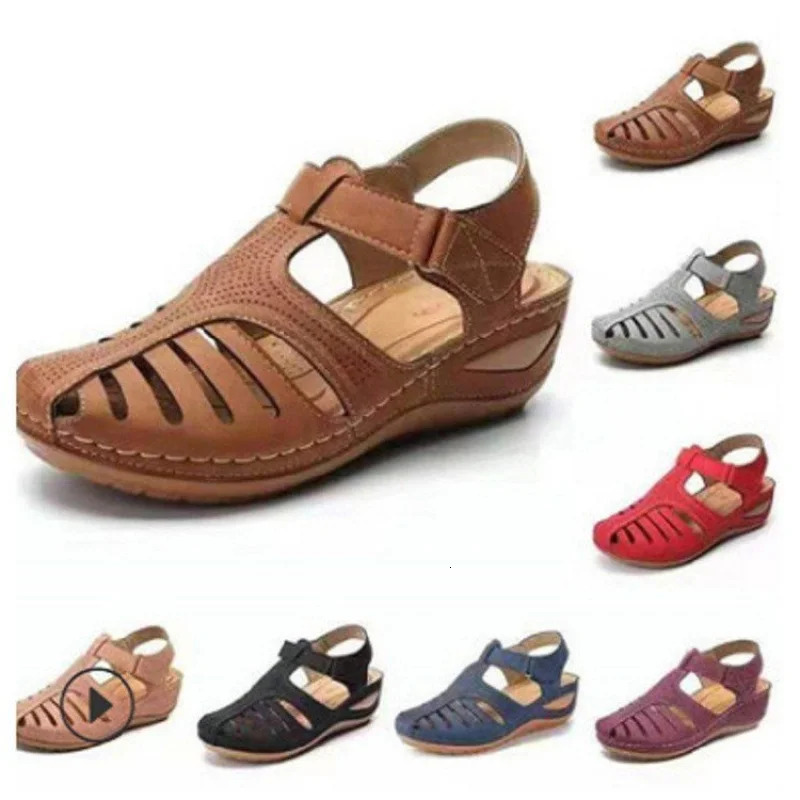 Womens Adjustable Strap Summer Sandals Breathable OpenToe Casual Shoes with Cushioned Sole LowProfile n 250605