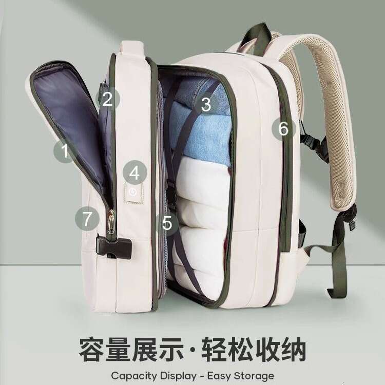 Travel Commuter Laptop Bag USB Charging Notebook Multifunctional Business Trip Expandable Backpack