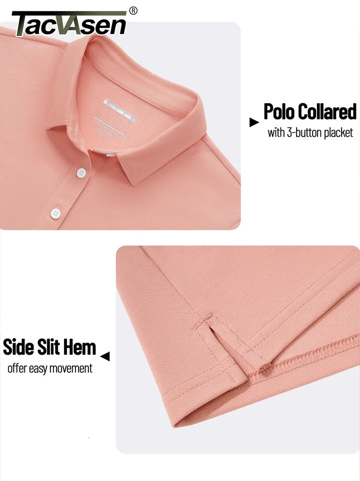 TACVASEN Summer Polo Shirts Womens Cool Ice Silk Short Sleeve Shirt Breathable Quick Dry Casual Golf Pullover Tee Tops 250604