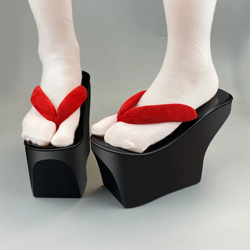 Women Wooden Japanese GETA Clog Flops Flip Wood Sandal Shoes Cosplay Japan Geisha 10CM 250604