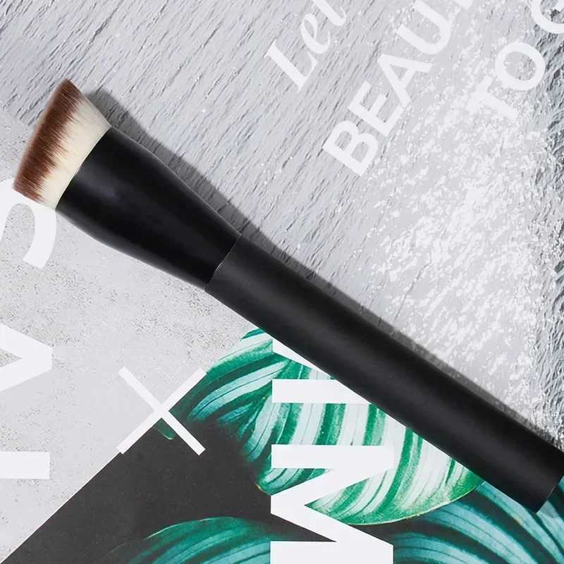 Flat Top Foundation Makeup Brushes Flat Angled Synthetic Hair Face Contour Foundation Liquid Cream Bronzer Buffing Makeup ToolW250605