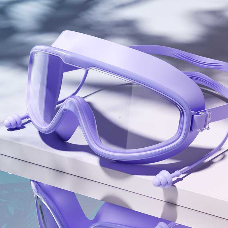 Adult Swim Goggles HD Waterproof Anti-Fog Unisex Large Frame Glasses Professional Diving Swimming Gear Eye Protection