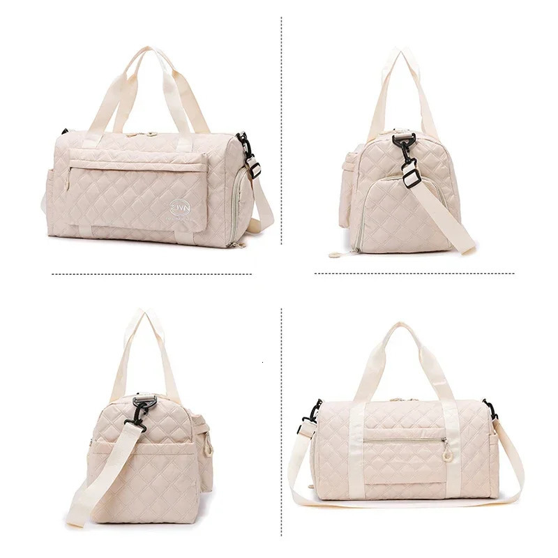 Large Capacity Travel Fitness Bag With Separate Shoe CompartmentWater-Resistant Multiple Pockets For Gym Duffel Bag 250530