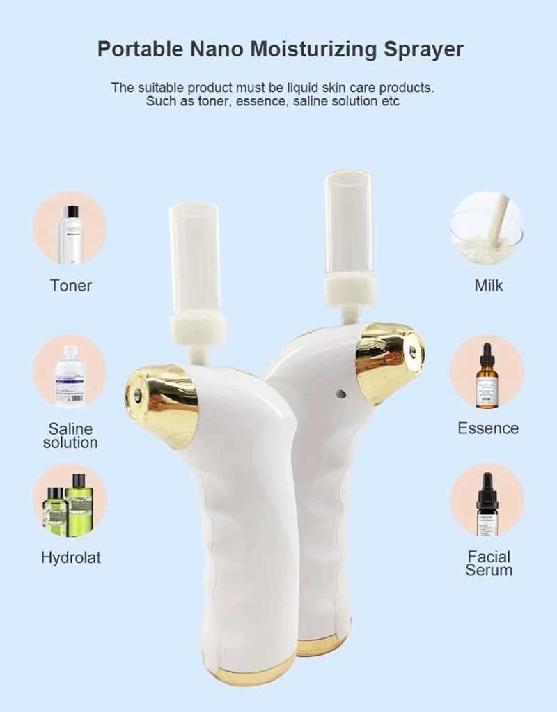 Handheld Beauty Oxygen Machine Nano Sprayer Hydrating Facial Moisturizing Rejuvenation Skin Facial Hydration Machine Injection XJ250607