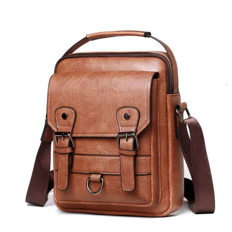 Hot Selling Leather Shoulder Bag Fashionable and Casual Travel Tablet Handbag for Men Crossbody Bags